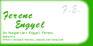 ferenc engyel business card